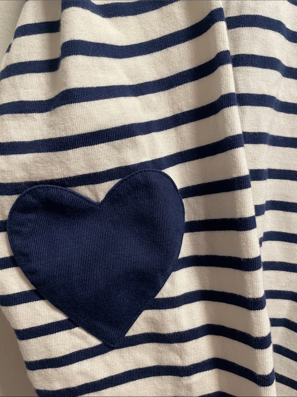 J.Crew - Heart on my sleeve long sleeve white and blue striped top - Picture 4 of 6